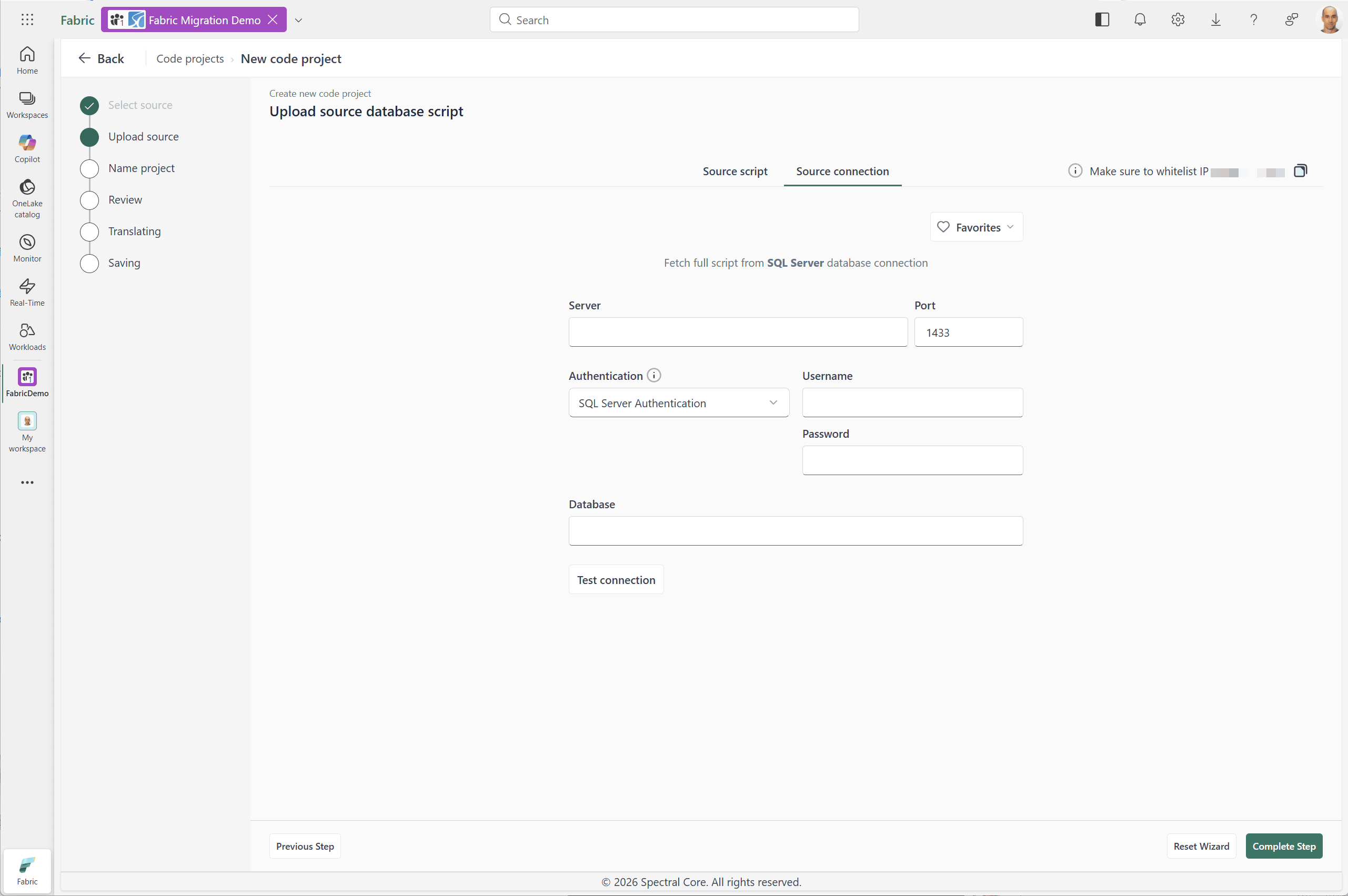 Creating code projects - Spectral Core