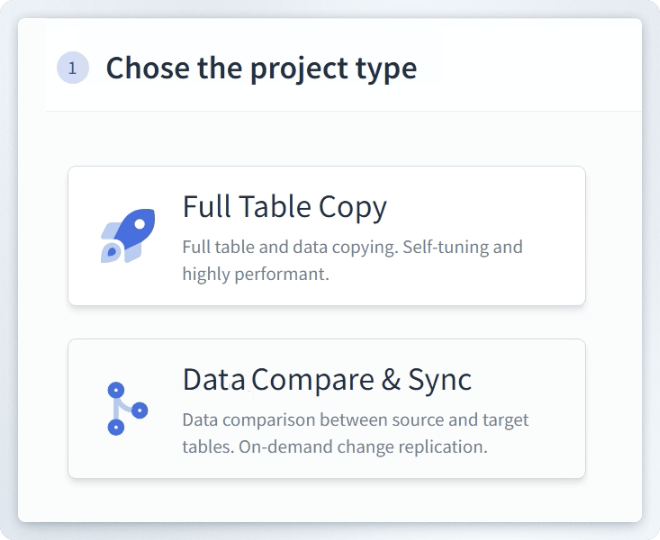 Create a new migration project - Omni Loader - Spectral Core