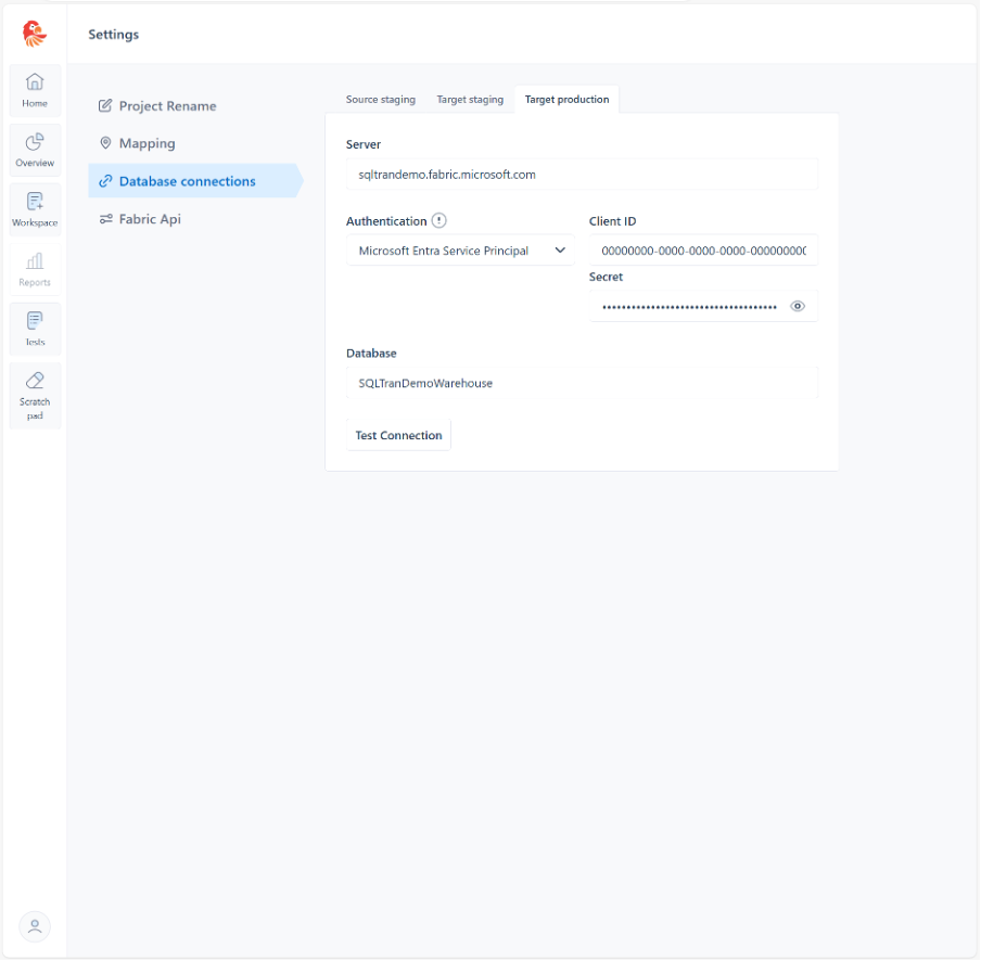 Configure sql tran - SQL Tran - Spectral Core