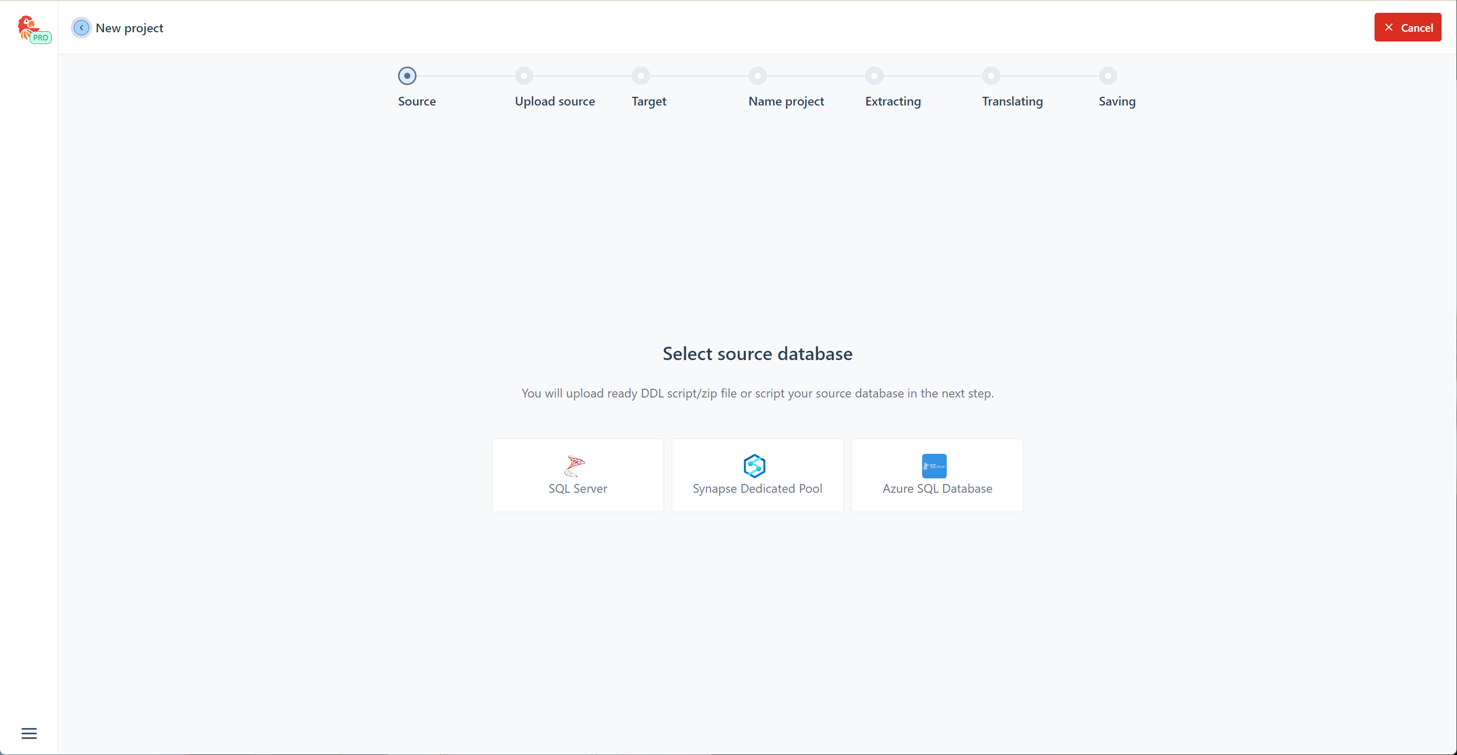 Source database - SQL Tran - Spectral Core