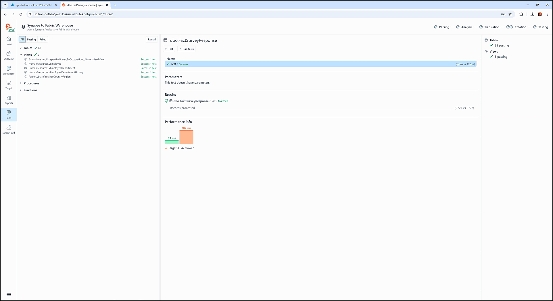 Testing with sql tran - SQL Tran - Spectral Core