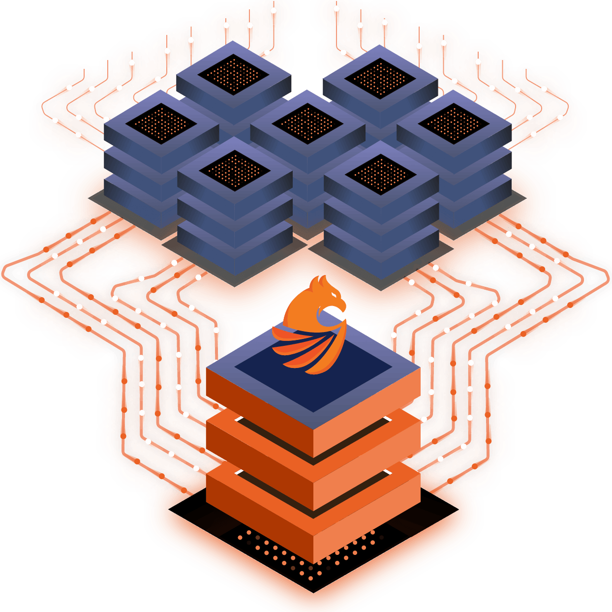 Illustration of a parallel worker cluster handling a large migration