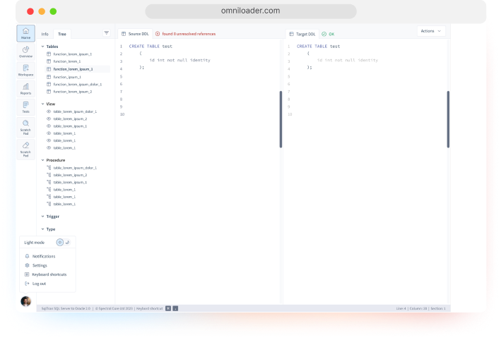 SQL Tran Synapse To Fabric Screenshot